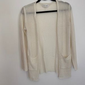 White cardigan